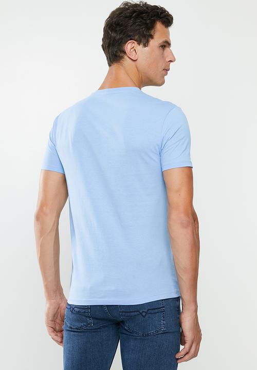 POLO - Michael plain vee neck - light blue
