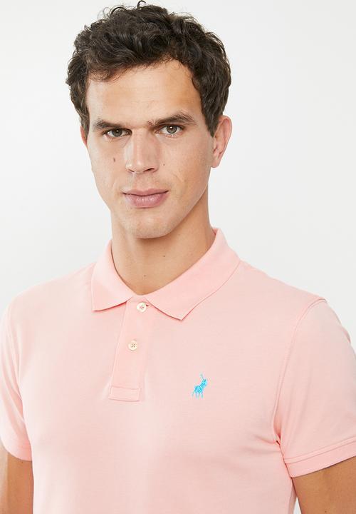 POLO - Carter custom fit short sleeve pique golfer - pink