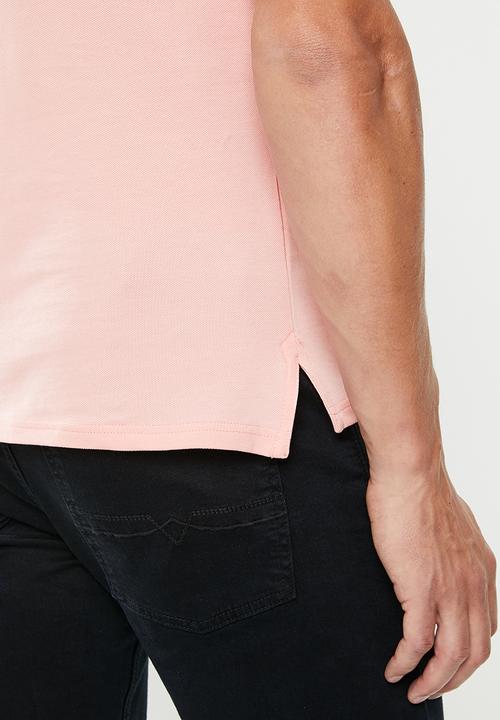 POLO - Carter custom fit short sleeve pique golfer - pink