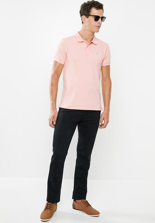 POLO - Carter custom fit short sleeve pique golfer - pink