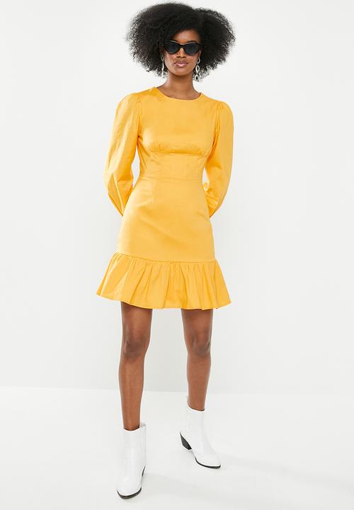 Glamorous - Drop waist long sleeve - marigold