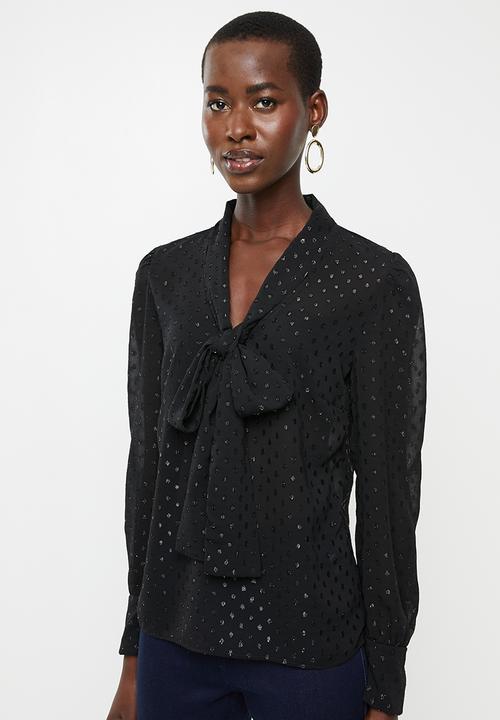 MILLA - Kitty bow blouse - black