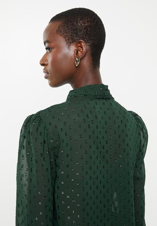 MILLA - Kitty bow blouse - green