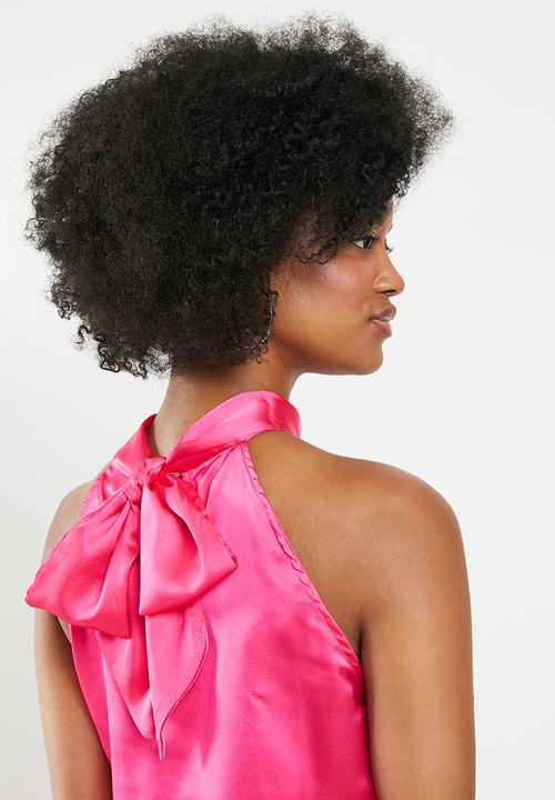 Glamorous - Halter sateen top - pink