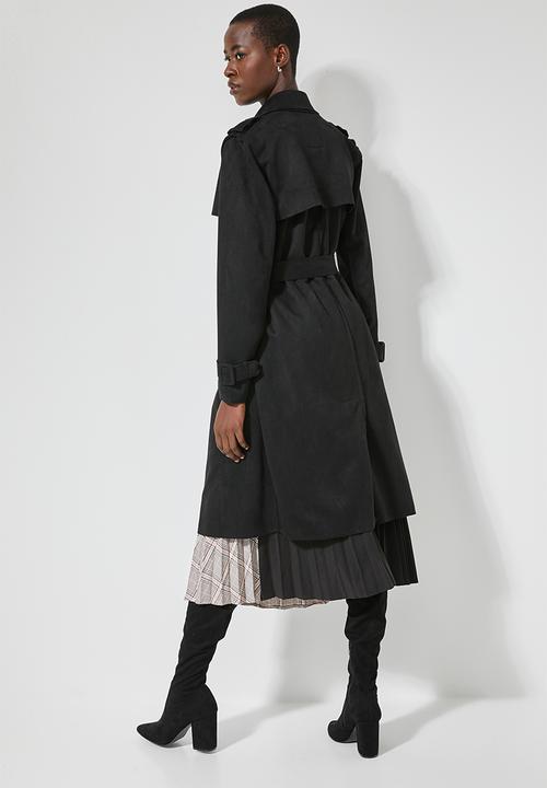 Superbalist - Suedette trench - black 