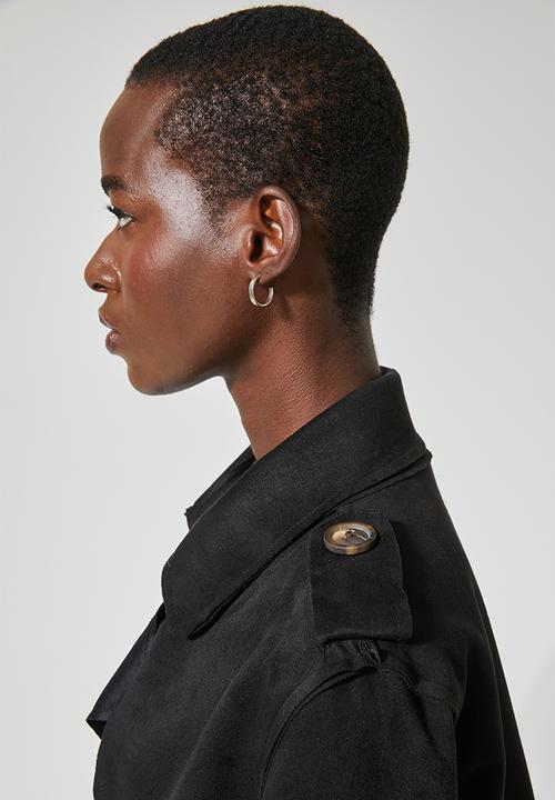Superbalist - Suedette trench - black 