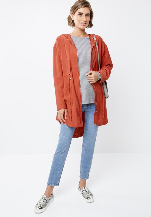 edit - Hooded lightweight parka - orange