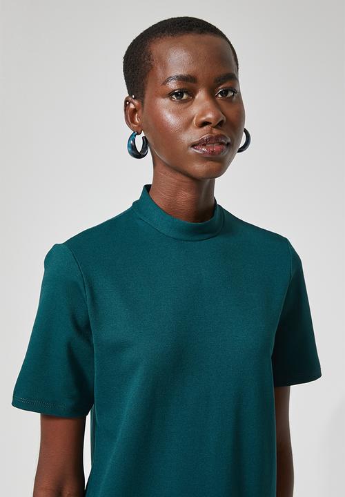 Superbalist - Hi neck shift dress - teal