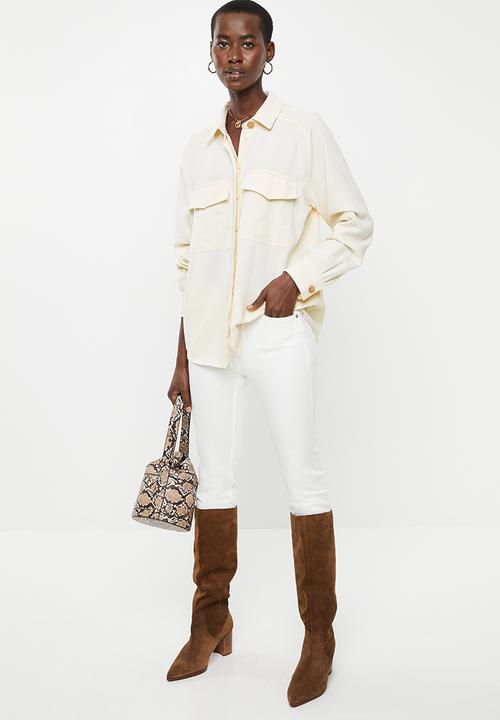 MANGO - Jenny shirt - off white