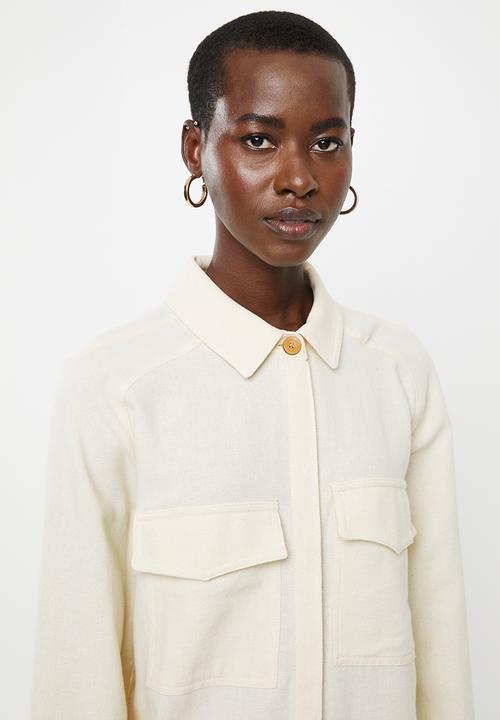 MANGO - Jenny shirt - off white