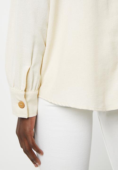 MANGO - Jenny shirt - off white