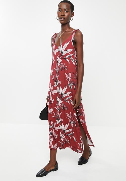 MANGO - Printed strap dress - multi