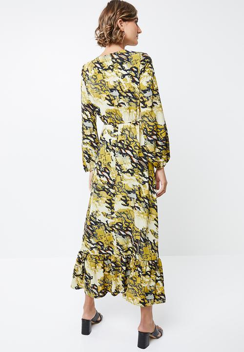 edit - Soft tiered midi dress - multi