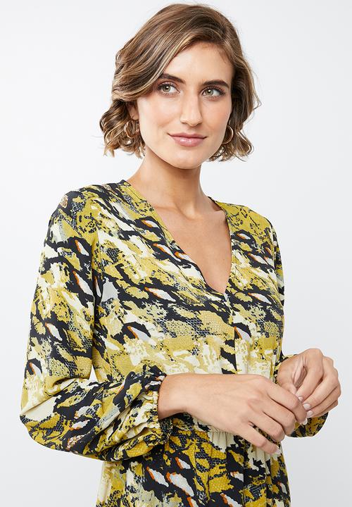 edit - Soft tiered midi dress - multi