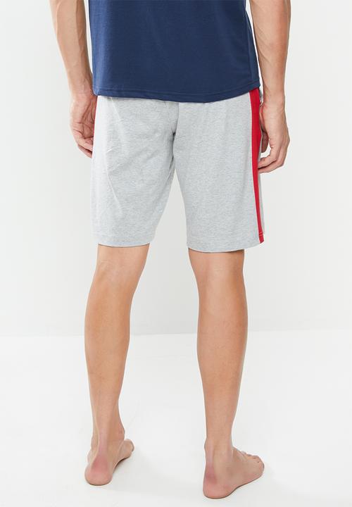 Tommy Hilfiger - Jersey panel short - grey & red