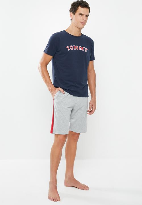 Tommy Hilfiger - Jersey panel short - grey & red