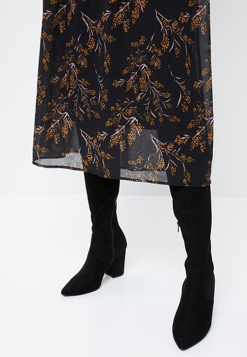 edit - Chiffon floral midi skirt - multi