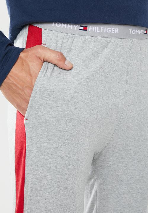 Tommy Hilfiger - Jersey panel pant - grey & red