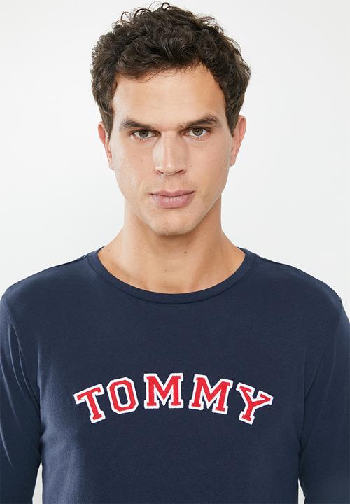 Tommy Hilfiger - Essential long sleeve tee logo - navy