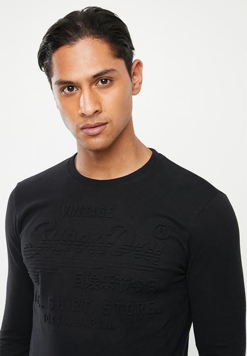 Superdry. - Shirt shop embossed tee - black
