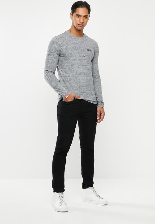 Superdry. - Ol vintage embroidery tee - grey