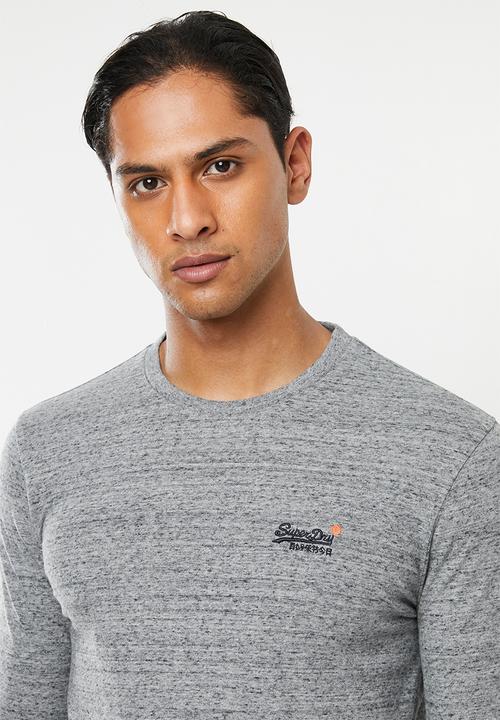 Superdry. - Ol vintage embroidery tee - grey