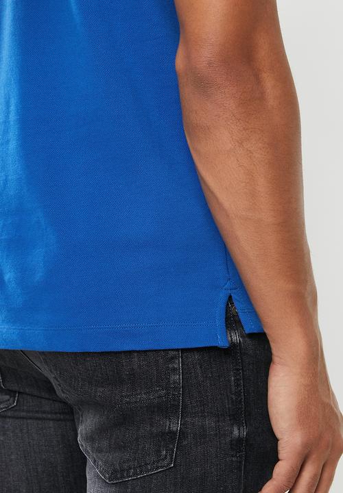 Diesel  - Kal patch short sleeve golfer - blue
