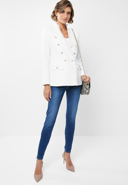 edit - Textured military jacket - milk