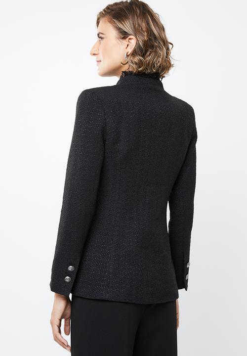 edit - Textured military jacket - black