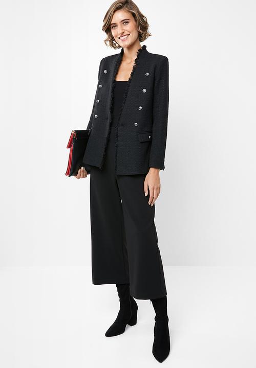 edit - Textured military jacket - black