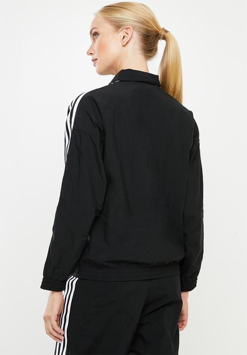 adidas Originals - Adicolour lock up track top - black & white