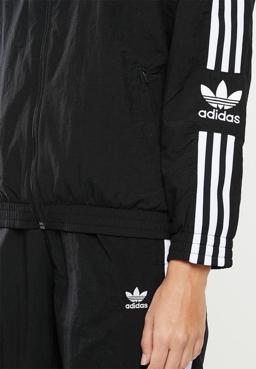 adidas Originals - Adicolour lock up track top - black & white