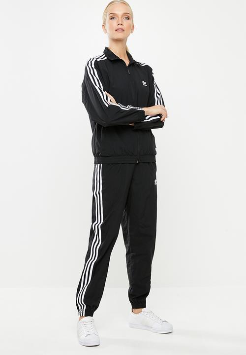 adidas Originals - Adicolour lock up track top - black & white
