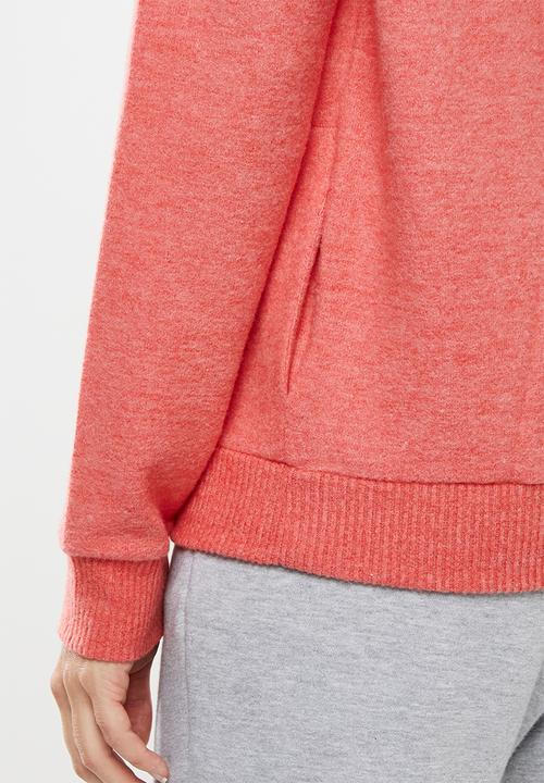 Cotton On - Supersoft pocket crew - cherry red 