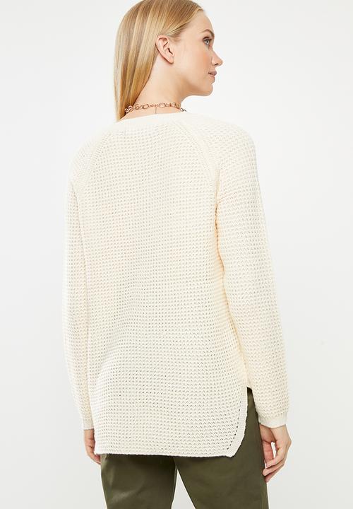 Vero Moda - Leanna o-neck blouse - cream