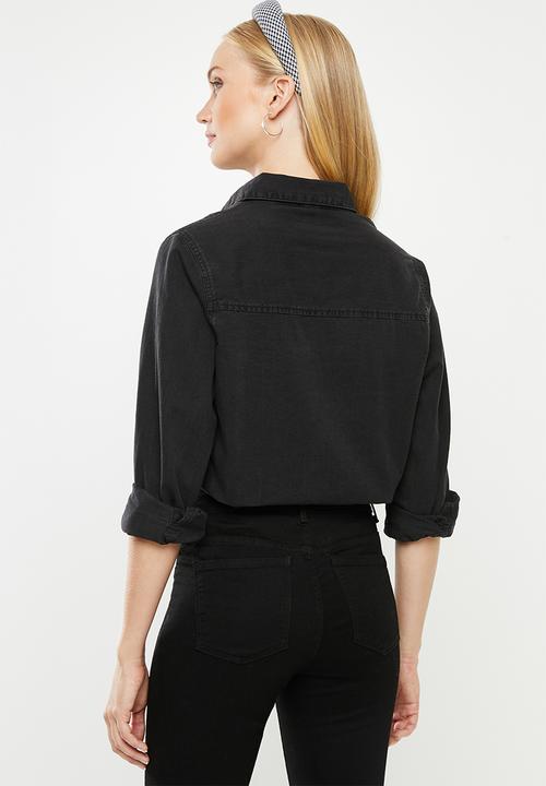 Cotton On - Denim shirt - washed black
