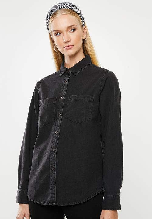 Cotton On - Denim shirt - washed black