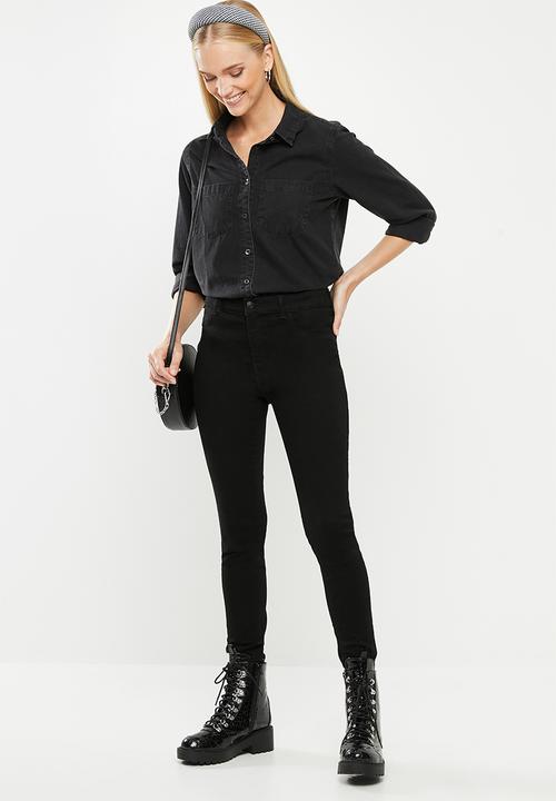 Cotton On - Denim shirt - washed black