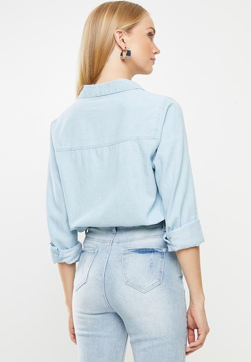Cotton On - Denim shirt - washed light blue