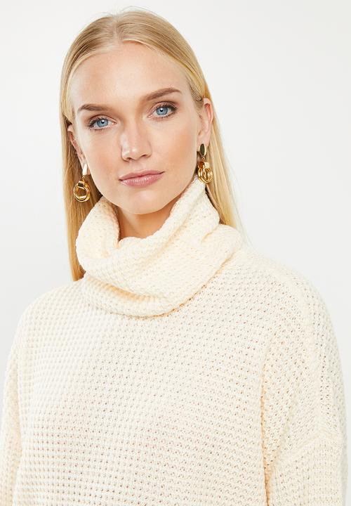 Vero Moda - Leanna rollneck blouse - cream