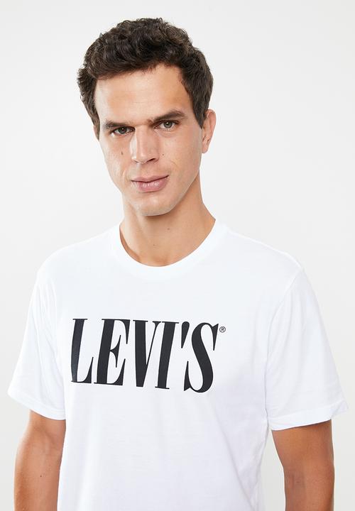 Levi’s® - Relaxed fit graphic 90s serif tee - white