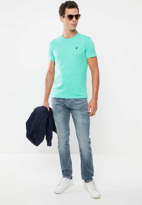 POLO - Lucas plain crew neck - green 