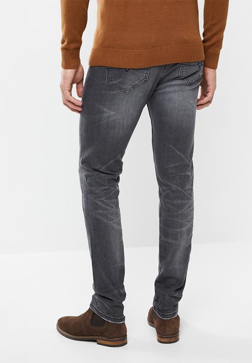 POLO - Andre tapered leg denim - charcoal