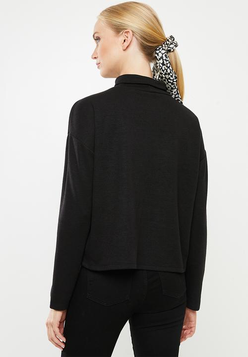 Vero Moda - East long sleeve high neck top - black