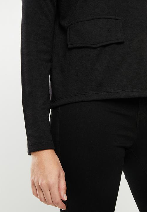 Vero Moda - East long sleeve high neck top - black