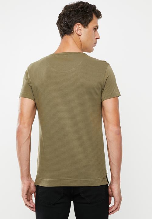S.P.C.C - Fulton side slit logo tee - khaki