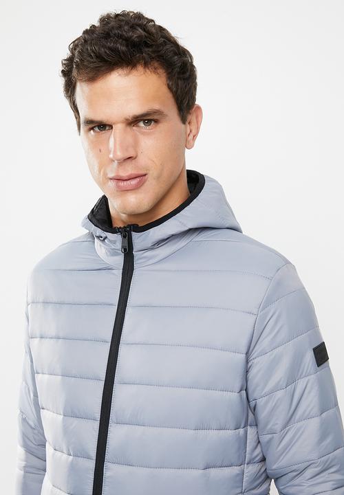 Jack & Jones - Eric hooded puffer - grey