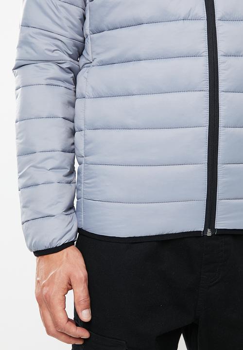 Jack & Jones - Eric hooded puffer - grey