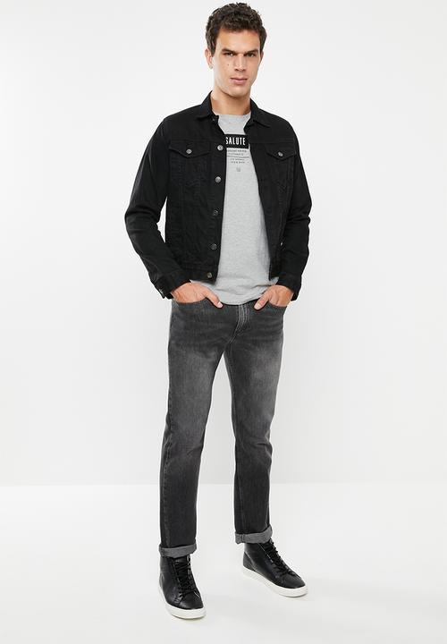 S.P.C.C - Crawford side slit logo tee - grey