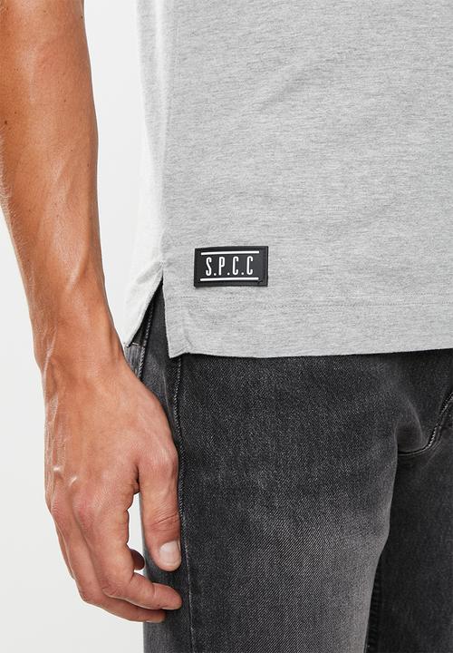 S.P.C.C - Crawford side slit logo tee - grey
